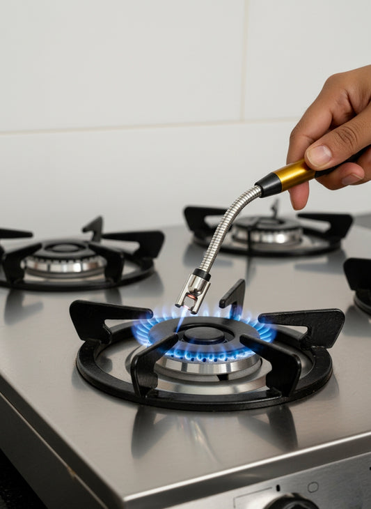 Rechargeable Electric Arc BBQ Lighter with Flexible Neck & Battery Indicator – USB Charging