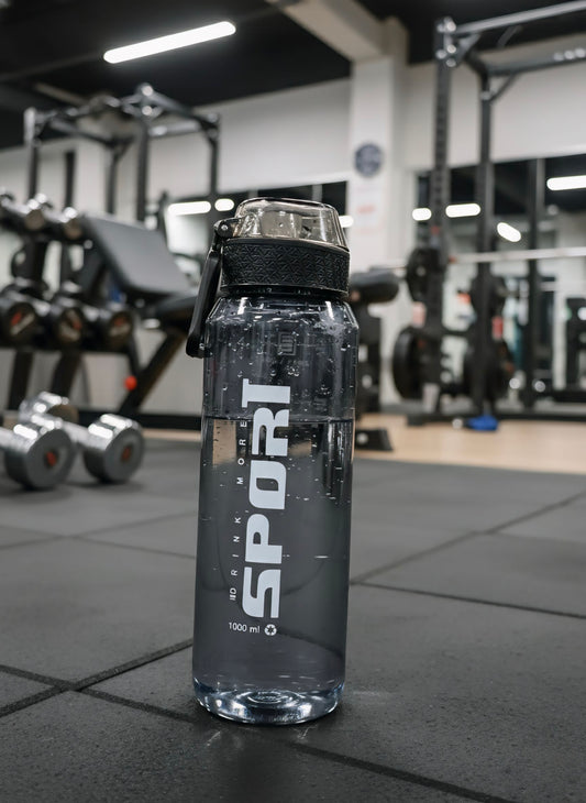 Premium 1000ml Sports Water Bottle for Gym & Outdoor Use | Leak-Proof BPA Free Bottle with Motivational Time Marker