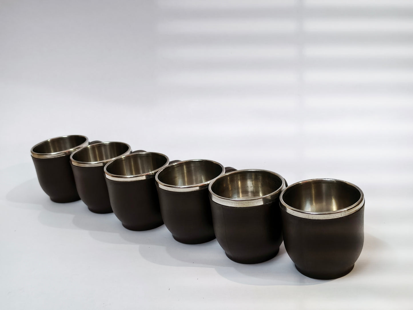 Apex MR. Tea Cup Set – 6 Pcs Stainless Steel Inner Cups (100ml) | Durable, Elegant & Ideal for Tea or Coffee