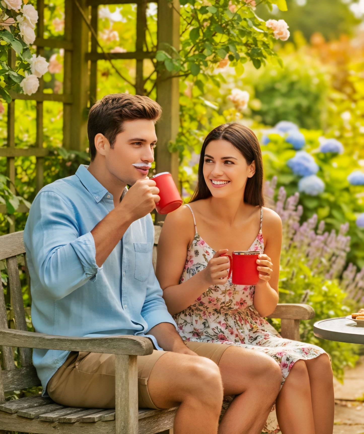 Super Mom Milk Mug Set – 2 Pcs Stainless Steel Inner Mugs (300ml) | Elegant Red Color, Durable & Hygienic Design