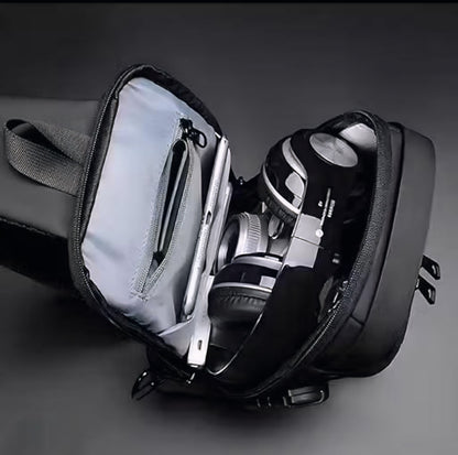 Anti-Theft Crossbody Sling Bag with USB Charging Port | Waterproof Casual Shoulder Backpack for Travel, Work & Daily Use