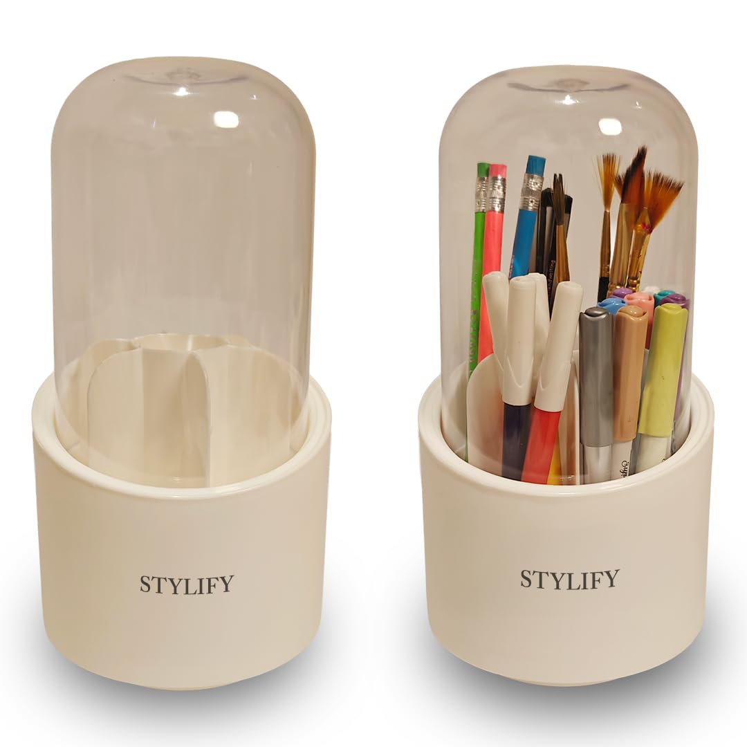 360° Rotating Versatile Stationery Organizer Box – Ideal for Study & Office Table