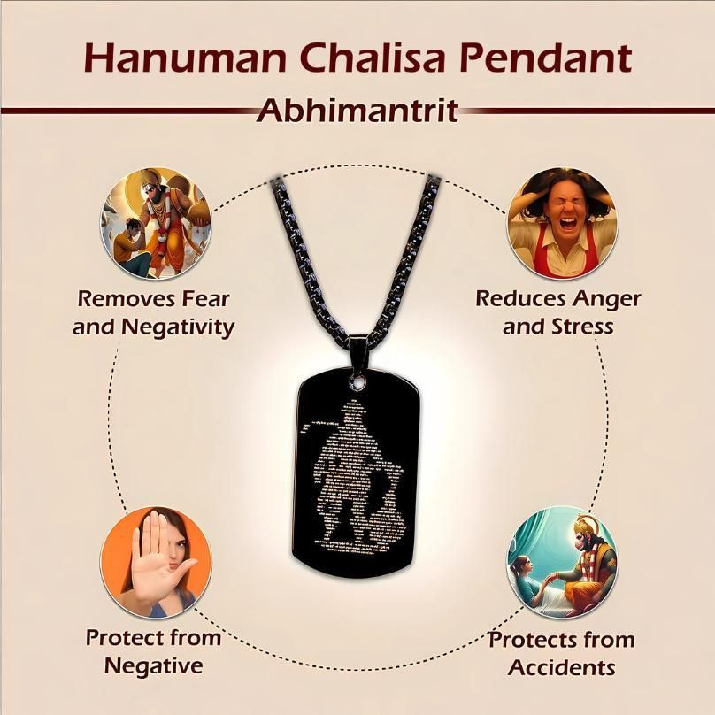 Hanuman Chalisha Pendant with Chain