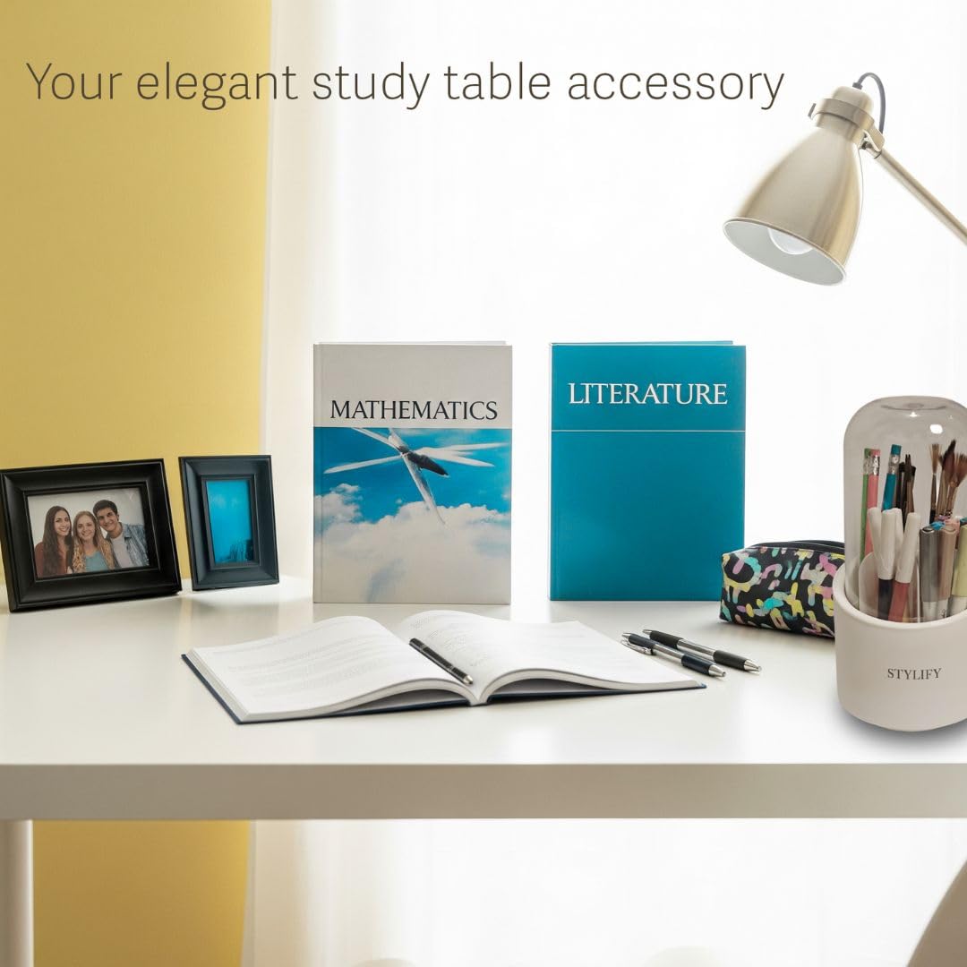 360° Rotating Versatile Stationery Organizer Box – Ideal for Study & Office Table