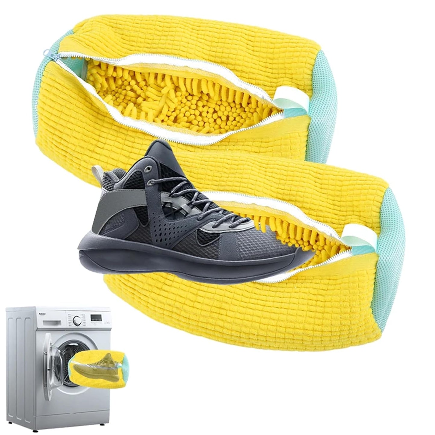 Lazy Shoe Washing Bag – Automatic Shoe Cleaner Pouch for Washing Machine (Reusable & Durable Mesh Bag)