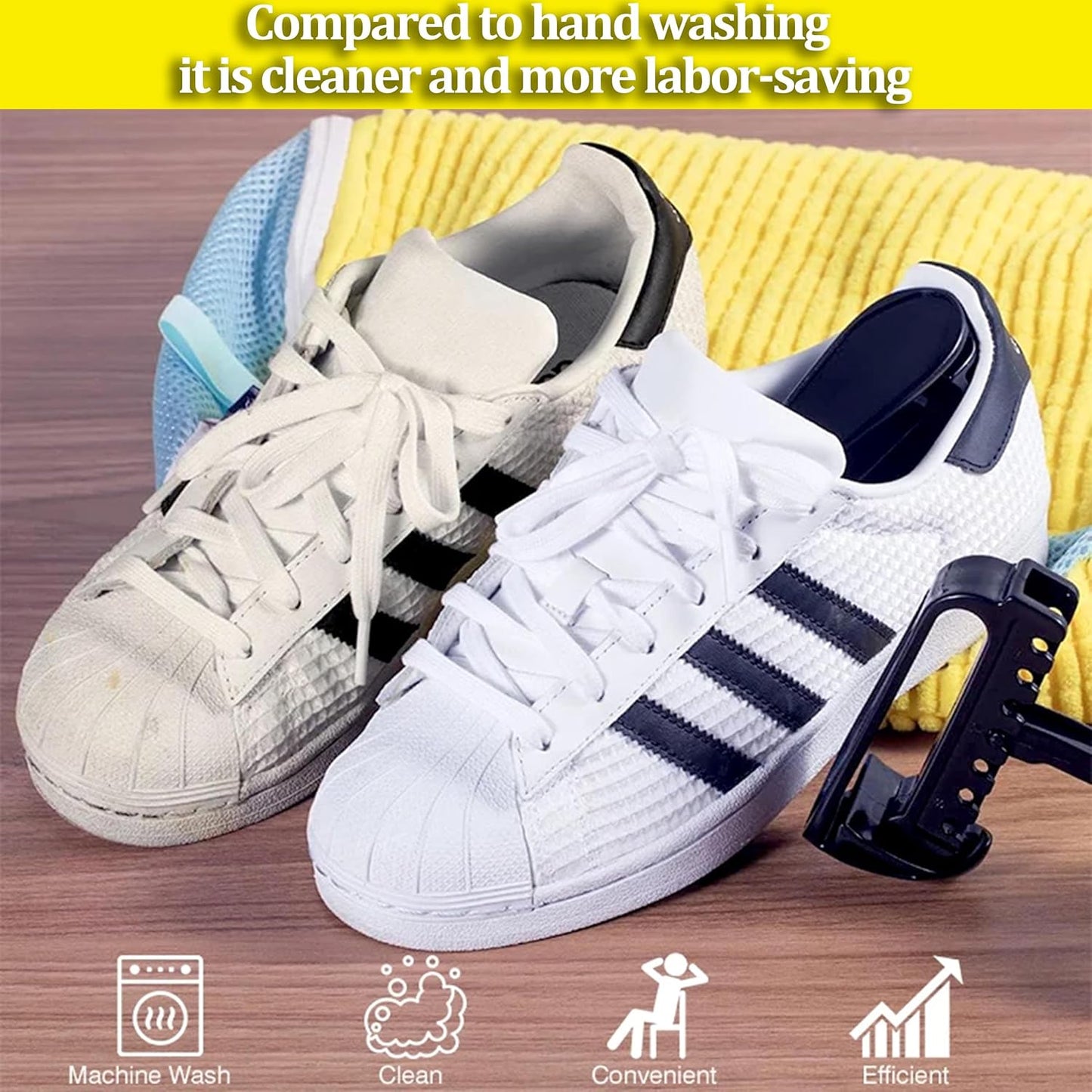 Lazy Shoe Washing Bag – Automatic Shoe Cleaner Pouch for Washing Machine (Reusable & Durable Mesh Bag)