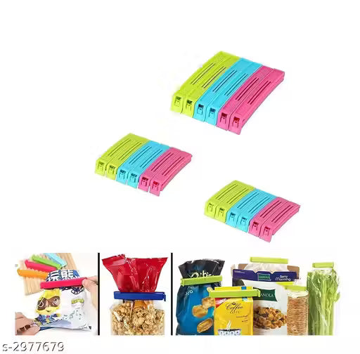 18 Pcs Pouch Sealer Clip Set – Reusable Food Bag Sealing Clips for Kitchen Storage (Big, Medium & Small Sizes)