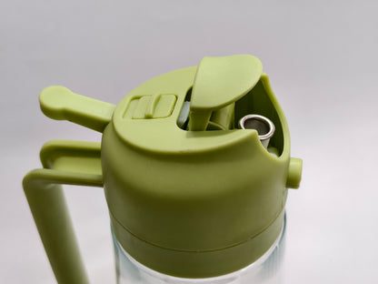 r Bott2-in-1 Spray & Pour Oil Dispensele | Refillable Glass Oil Bottle for Kitchen