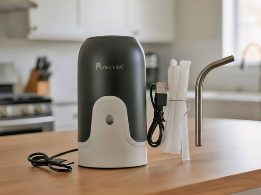 Power On JAL-2 Automatic Water Can Dispenser – Rechargeable Electric Water Pump with LED Light & Type-C Cable