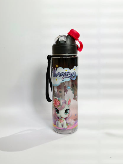 Unicorn Kids Water Bottle – 2-in-1 Straw & Pour Design | Leakproof, BPA-Free School Bottle for Girls