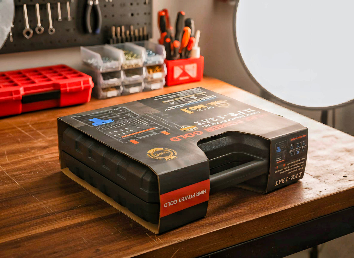 Drill Machine ,Rechargeable Drill  HMR-POWER GOLD Cordless Drill Kit Set HPR-12AT | 12V Li-ion Battery | Professional Electric Screwdriver & Drill Machine for Home and Workshop