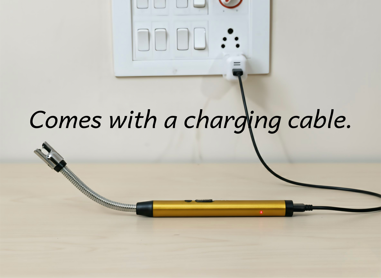 Rechargeable Electric Arc BBQ Lighter with Flexible Neck & Battery Indicator – USB Charging