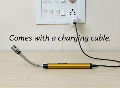 Rechargeable Electric Arc BBQ Lighter with Flexible Neck & Battery Indicator – USB Charging