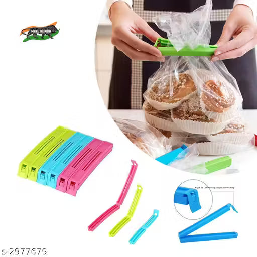 18 Pcs Pouch Sealer Clip Set – Reusable Food Bag Sealing Clips for Kitchen Storage (Big, Medium & Small Sizes)